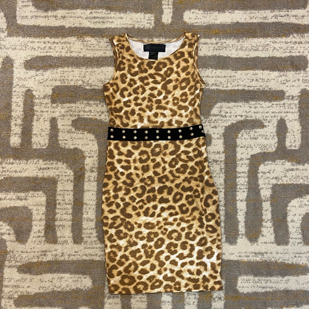 Kardashian Kollection leopard mini dress